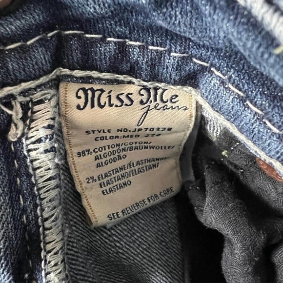 Miss Me Y2K Vintage Signature Boot Medium Wash Low Rise Jeans Size 26 - Picture 10 of 11
